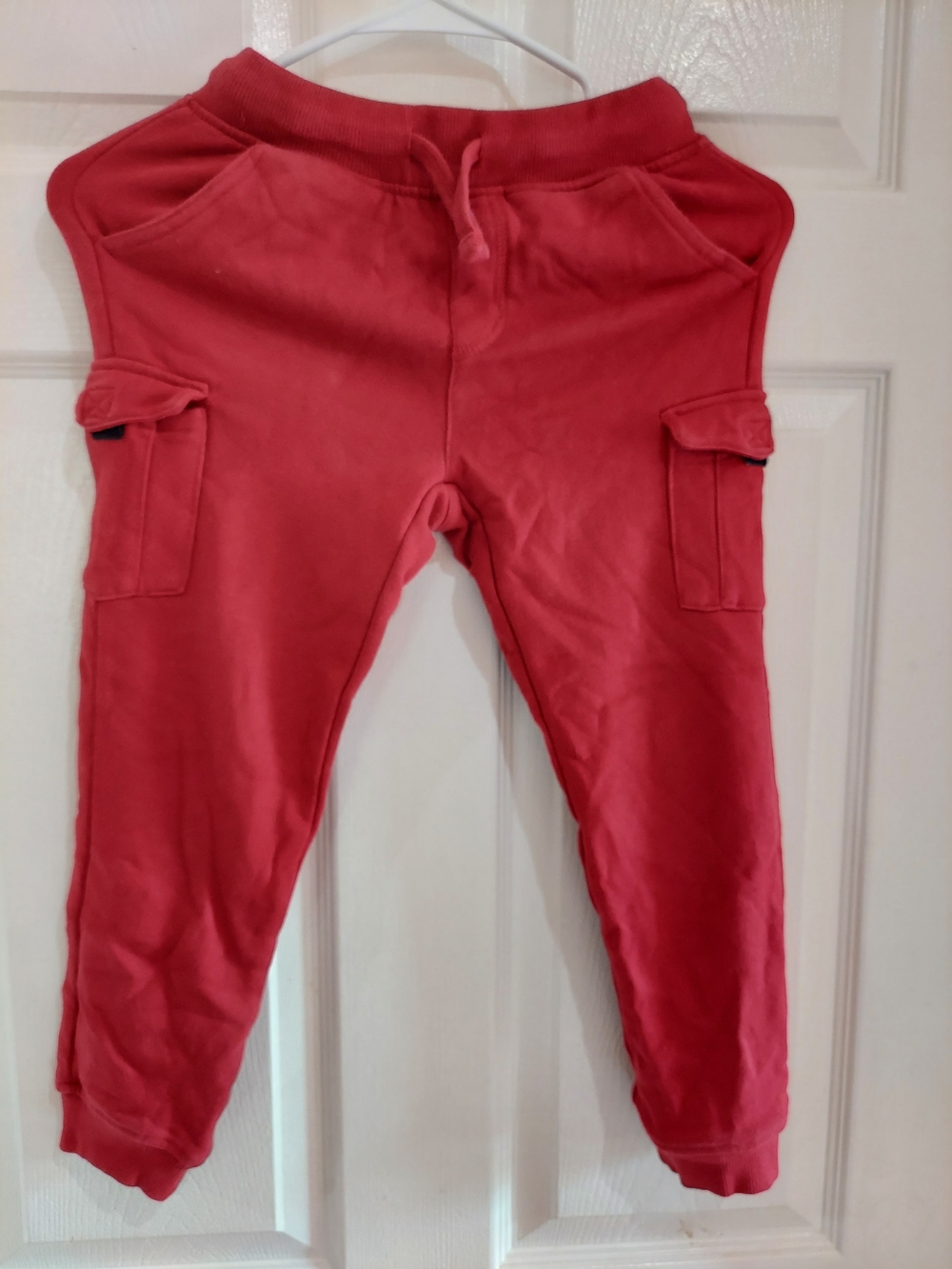 fabkids Red Cargo Jogger Sweatpants